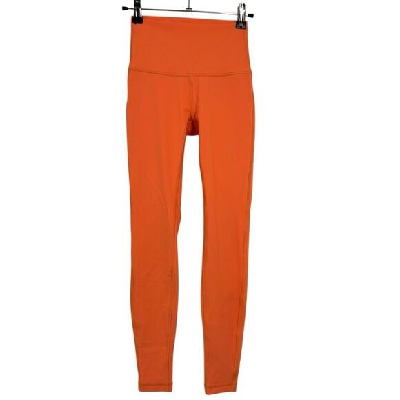 Lululemon Wunder Under High-Rise Tight 28" Leggings Orange Soda Size 2 - Picture 3 of 9